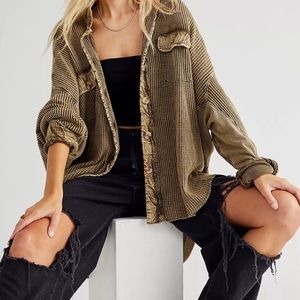 Free People Scout Jacket in Army Green XS